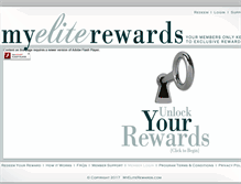 Tablet Screenshot of myeliterewards.com